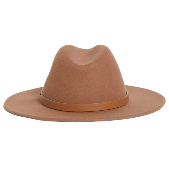 Introducing the Brown Wide Brim Fedora with Leather Band, a timeless symbol of sophistication and style. This classic fedora features a broad brim elegantly accented with a rich brown leather band. A versatile and refined accessory, it adds a touch of class to your attire, making it perfect for any occasion where you want to make a statement.