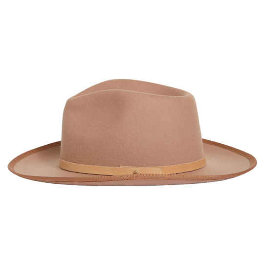 Introducing the Good Future Brown Wide Brim Fedora with Leather Band, the epitome of timeless elegance. This exquisite fedora exudes sophistication, featuring a wide brim and a stylish leather band. Crafted by Good Future, it's a symbol of quality and style, a must-have for those seeking both fashion and distinction.