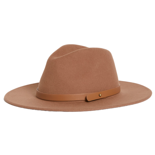 Introducing the Brown Wide Brim Fedora with Leather Band, a timeless symbol of sophistication and style. This classic fedora features a broad brim elegantly accented with a rich brown leather band. A versatile and refined accessory, it adds a touch of class to your attire, making it perfect for any occasion where you want to make a statement.