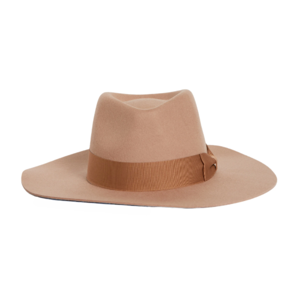 Presenting the Brown Wide Brim Fedora with Band, a symbol of timeless sophistication. This classic fedora showcases a wide brim and a tasteful band, effortlessly blending traditional charm with contemporary style. An essential accessory that exudes refinement, it's the perfect choice to elevate your fashion game for any occasion.